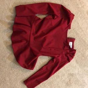 Red long sleeve shirt